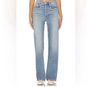 Redone 70’s boot cut  jeans in crystal clear denim medium rise size 28